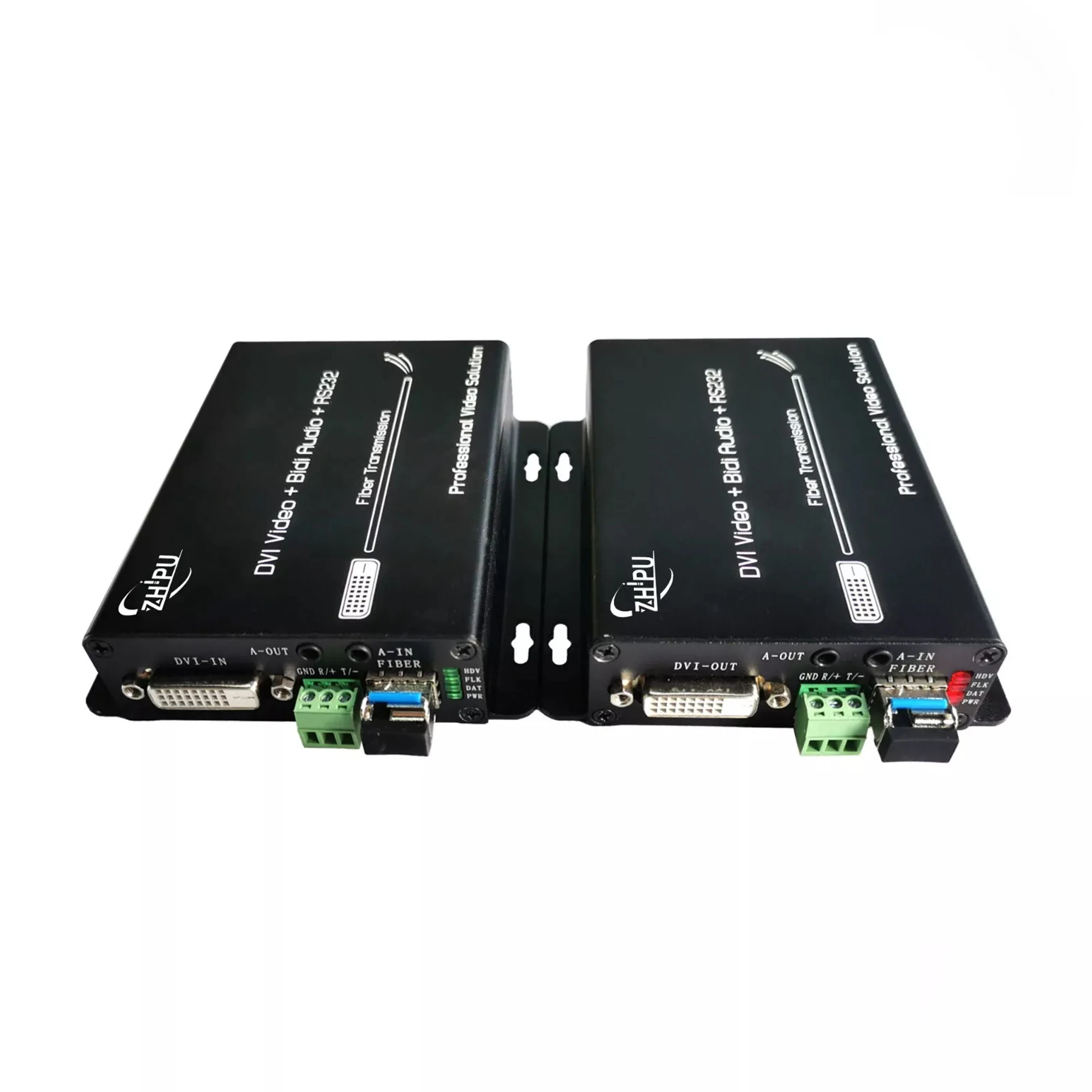 

1080P DVI Over Fiber Optic Extender with 1Ch RS232+Bidi Stereo Audio Uncompressed DVI Over Fiber Converter LC Port