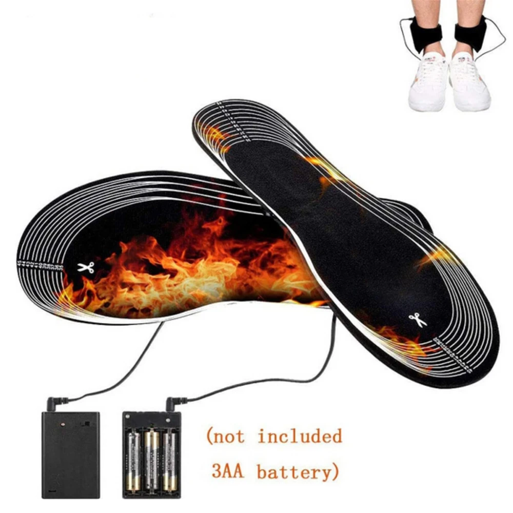 Elektrisch beheizte Einlegesohlen für Schuhe Batterie elektrische Heizung Schuhsohle Winter füße warmes Socken polster wasch bar warme Thermo-Einlegesohlen – Detail 1