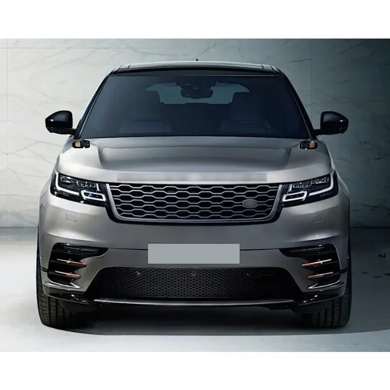 Upgrade Facelift Bodykit Front Bumper Rear Bumper Set for Land Rover Range Rover Velar Body Kit 2017+ Grille Grill Pp Material