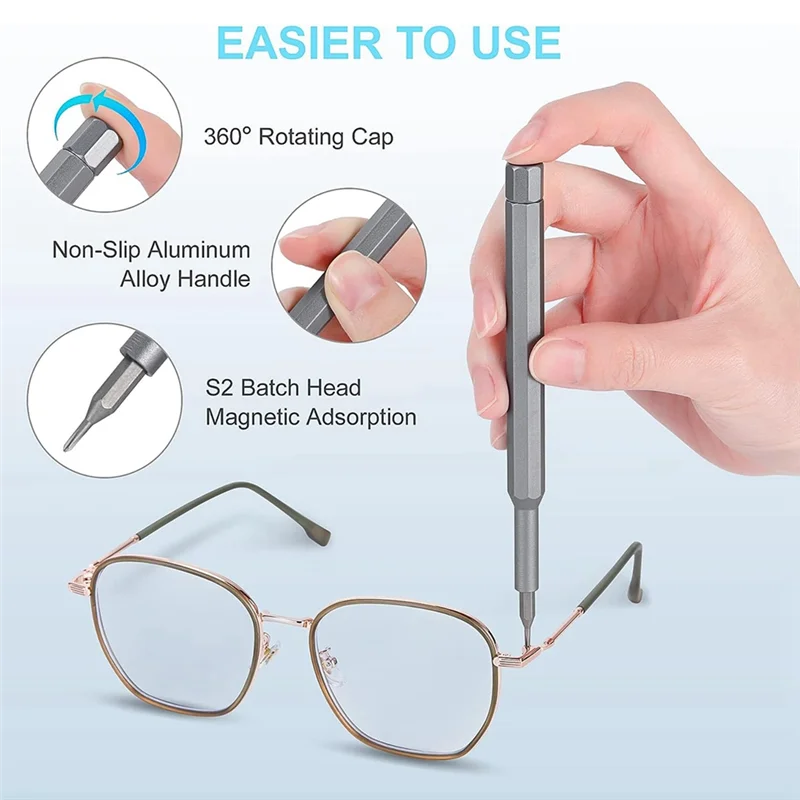 

1 комплект, набор прецизионных отверток, набор маленьких отверток 24 в 1, набор магнитных мини-отверток, прочная электронная отвертка