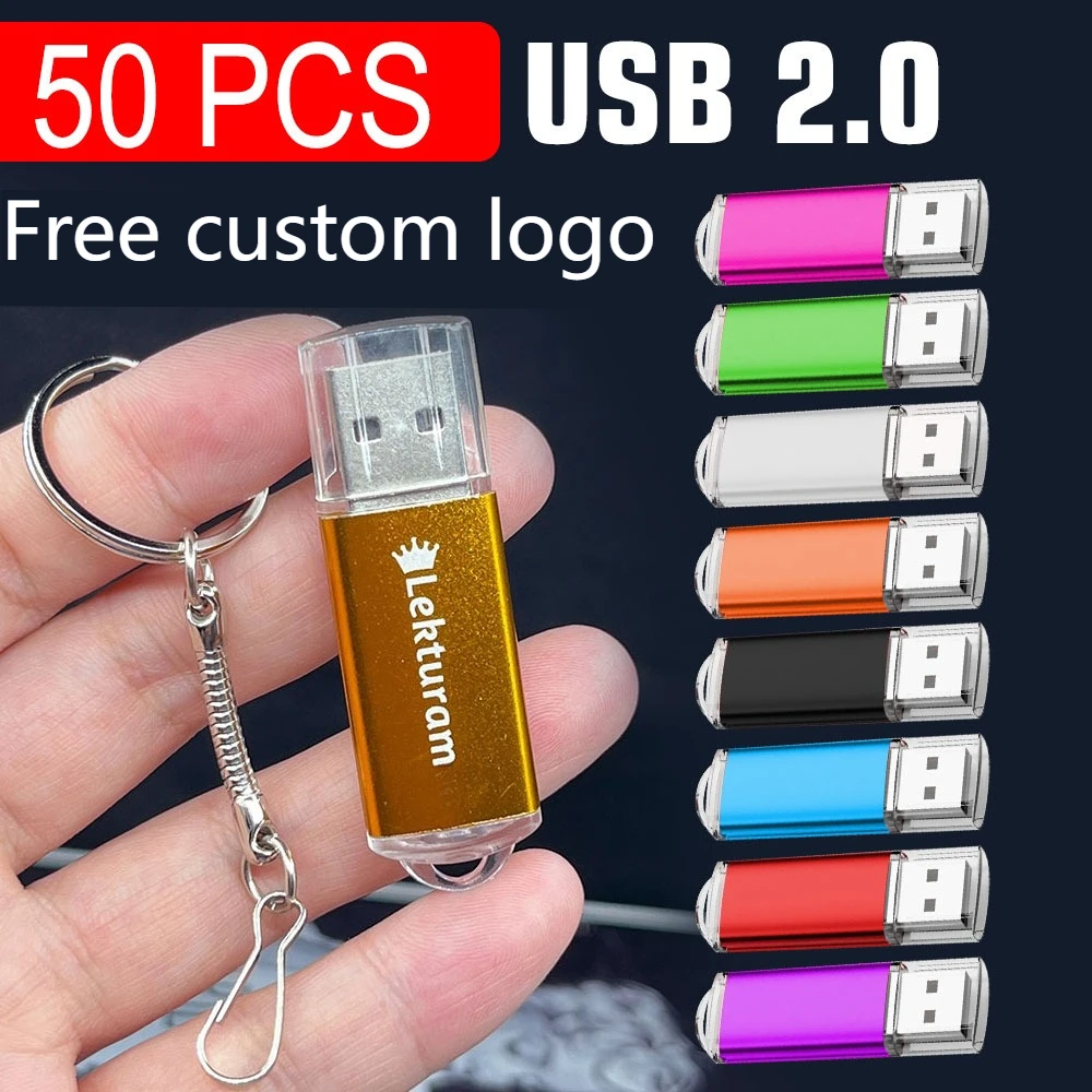 

50pcs Free Logo Real Capacity USB2.0 Flash Drive Usb 2.0 4GB 8GB 32GB 64GB Photography Gift Pendrive Memory stick 128mb 256mb