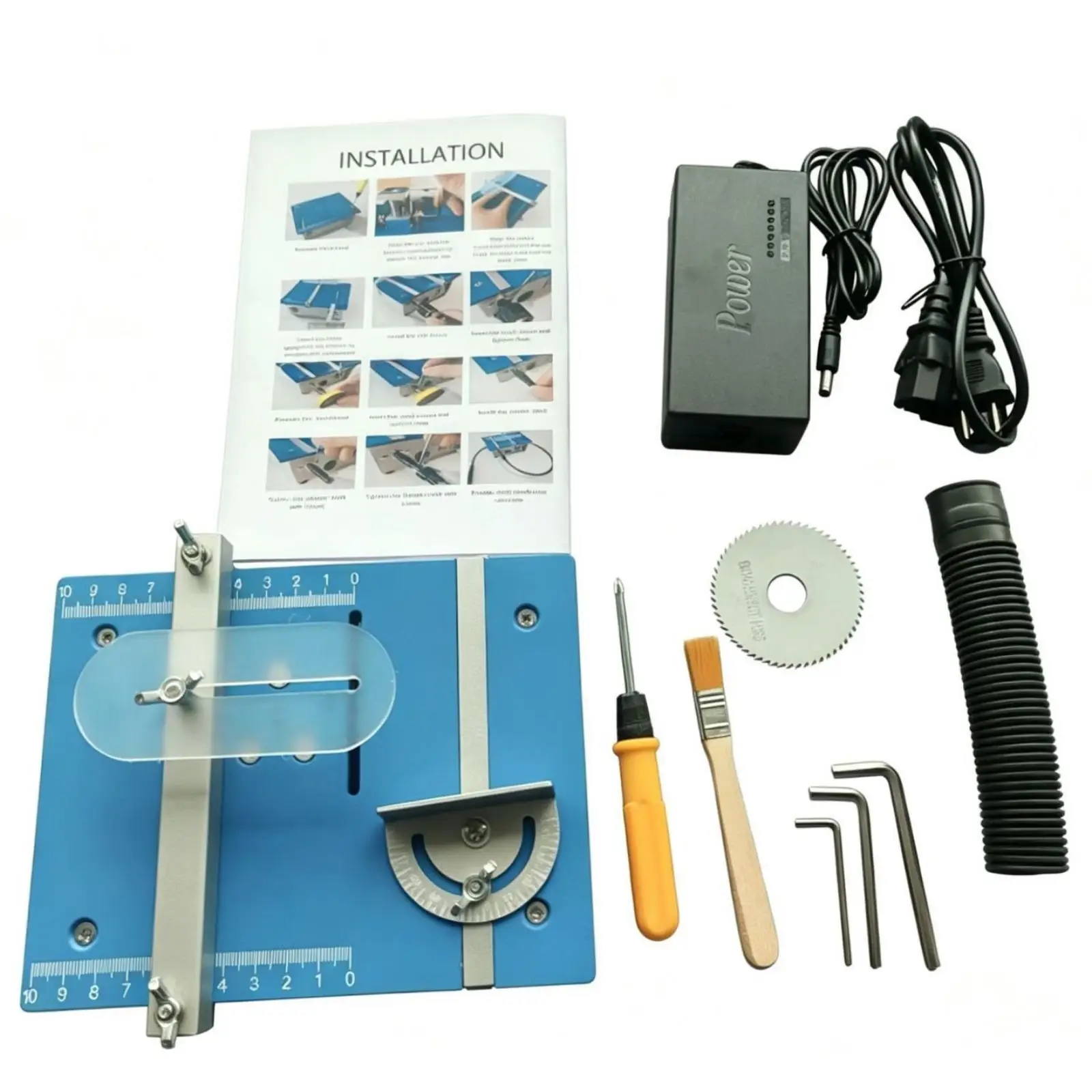 Mini Table Saw Compact Desktop Table Saw Precision for Hobbyists, Crafters, Carpentry, Model Making, Home Workshop