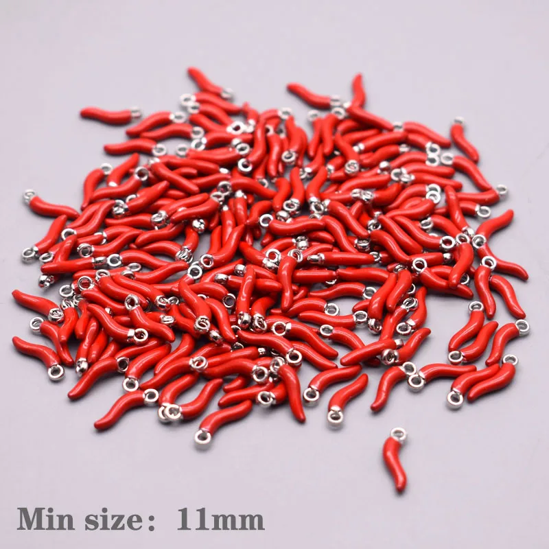 Multiple sizes Metal Alloy Red Pepper Charms Pendants For Jewelry Making Findings DIY Necklace Bracelet Accessaries