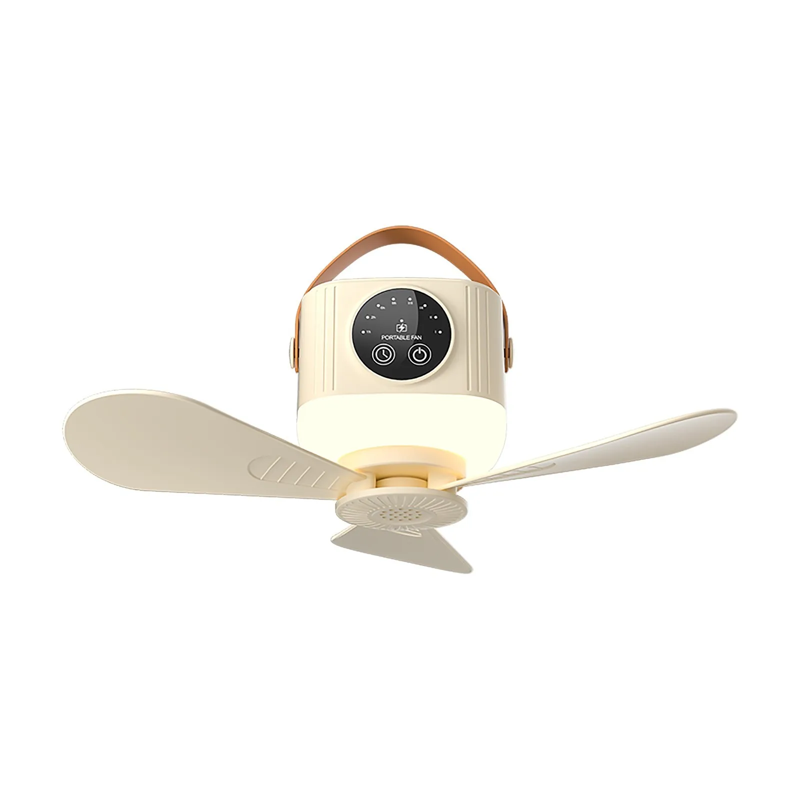 Upgraded Hanging/desktop 2-in-1 Portable Camping Fan Light Usb Charging Multi Functional Ceiling Fan for Outdoor Camping Dorm