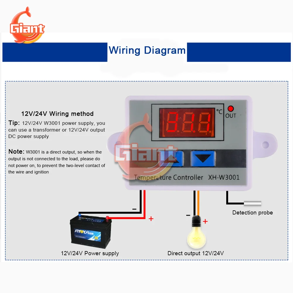 XH-W3001 regolatore di temperatura digitale termostato intelligente elettronico di controllo della temperatura interruttore Display digitale