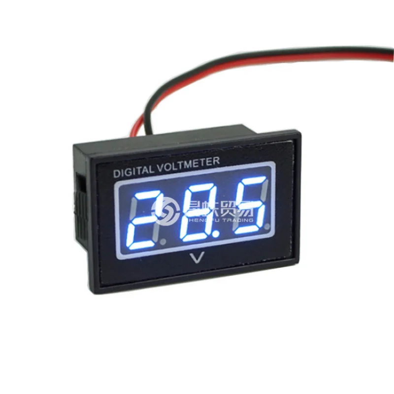 Sealed Waterproof Two-Wire Digital Voltmeter Head Dc3V-30Vwith Reverse Connection ProtectionV40DRed, Green and Blue