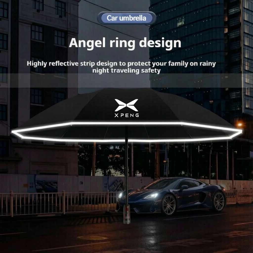 Car Fully Automatic Reflective Sun Umbrella Folding Umbrella For XPENG P5 P7+ G3 G6 G7 G9 X9 N5 F57 BETA Auto Accessories