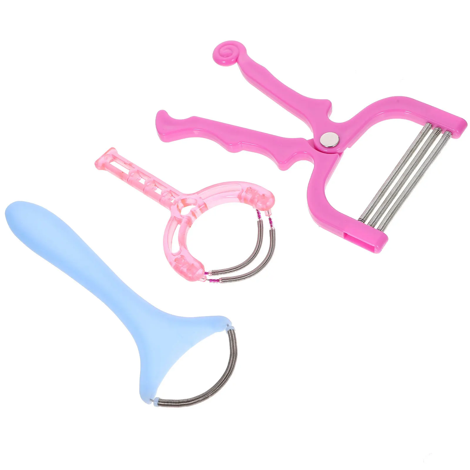 3 pçs removedor de pêlos para mulheres ferramenta de remoção de rosto depilador lábio queixo bigode removedor dispositivo de metal portátil durável