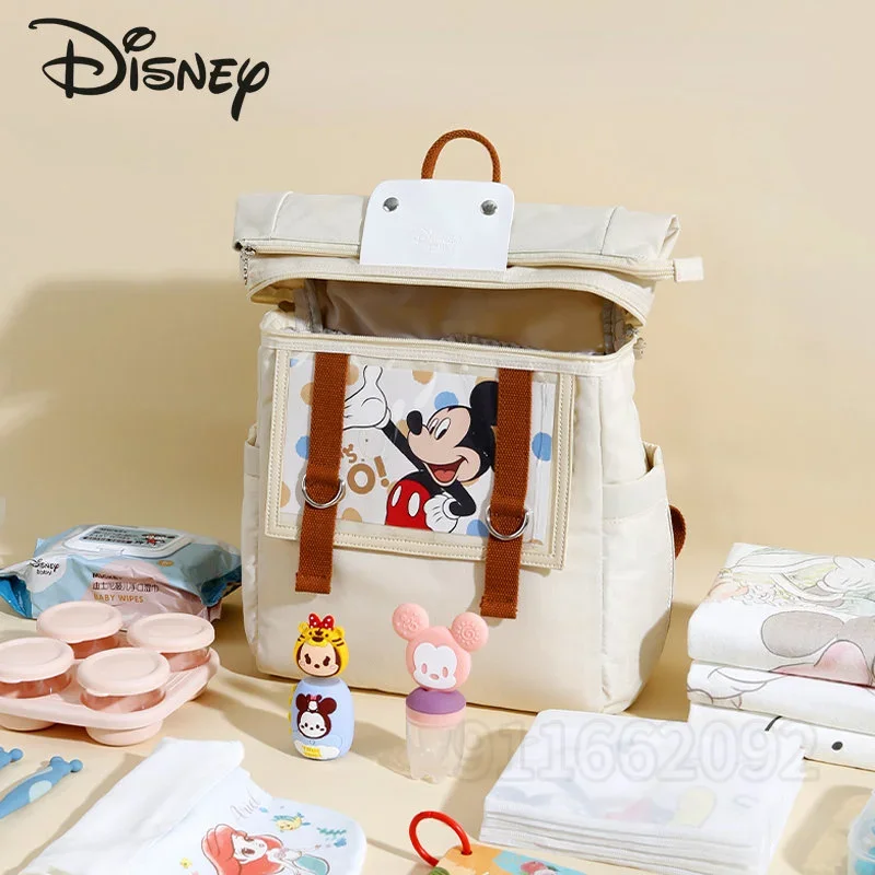 Disney Mickey\'s New Diaper Bag Backpack Luxury Brand Baby Bag Original Cartoon Fashion Baby Diaper Bag Large -capacity Backpack