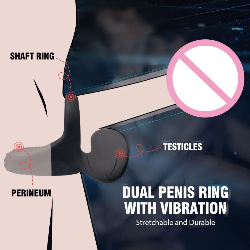 HESEKS-Anneau pénien vibrant pour couple, anneau pénien, anneau pénien, vibromasseur pour homme, anneau pénien dense, ikthiculation, 10 modes