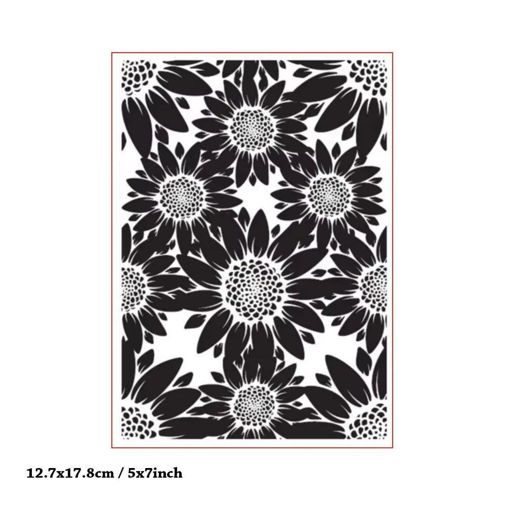 3D Sunflower Embossing  Folders DIY Plastic Embossed Template for Card Making Scrapbooking Background Decoration Craft Supplies