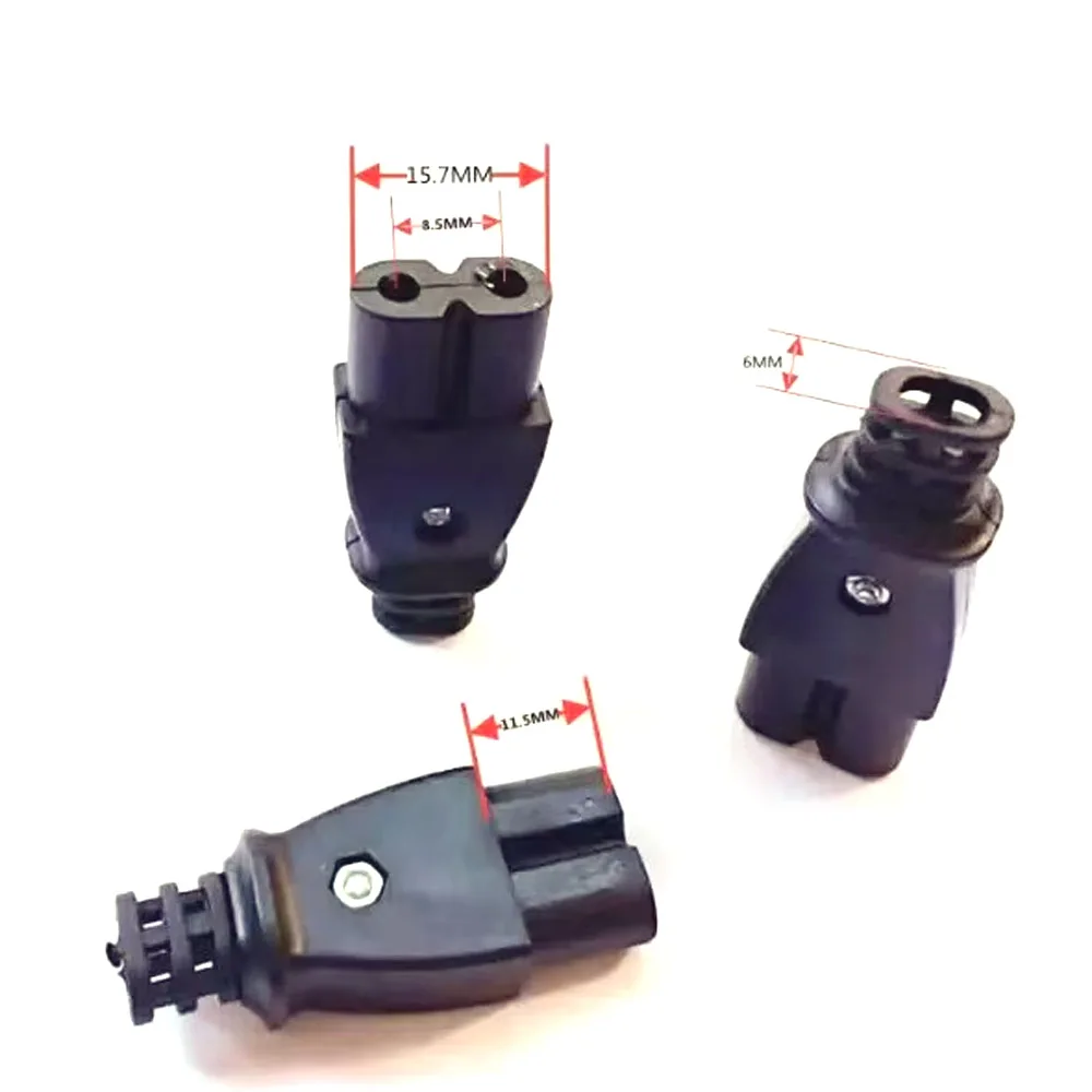 1/3Pcs C7 C8 Male Female Plug Power Outlet Embedded Electric Connector Connector 35mm*15mm AC 2.5A 5A 250v 3515mm