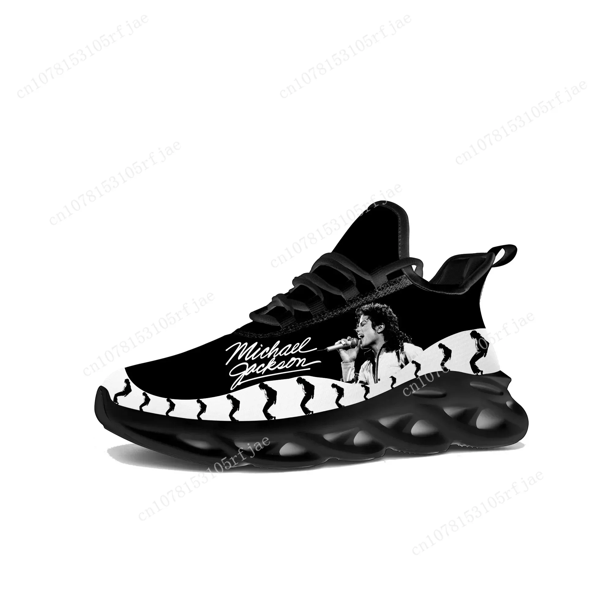 Michael Jackson Flats Sneakers Mens Womens Pop Singer Dancer Sports Running Shoe Sneaker Lace Up Mesh Footwear Tailor-made Shoe