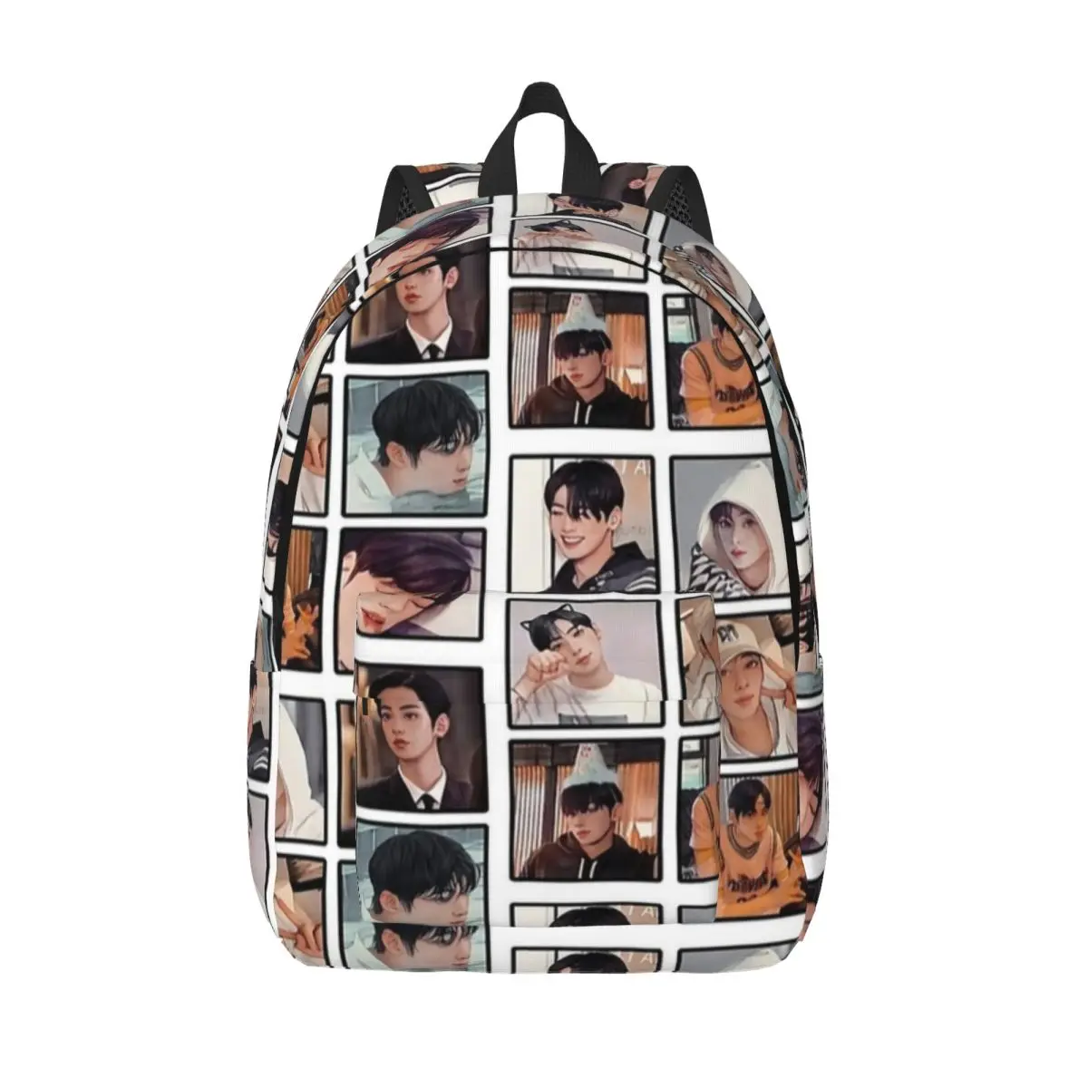 Cha Eunwoo Backpack for Men Women High School Hiking Daypack True Beauty Series Star Kpop Korea Laptop Computer Shoulder Bag