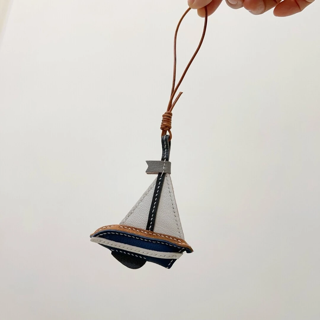 Cowhide/Handmade/Vintage, Sailing Bag Pendant, Key Pendant, Creative Gift