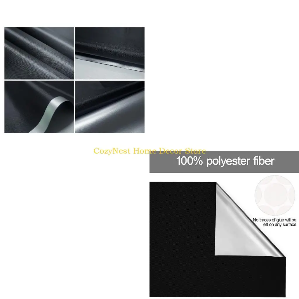 92MF Rental Friendly Light Cover Panel for Doorways and Window Openings, Trim to Fit Privacy Cover with Silver Backing