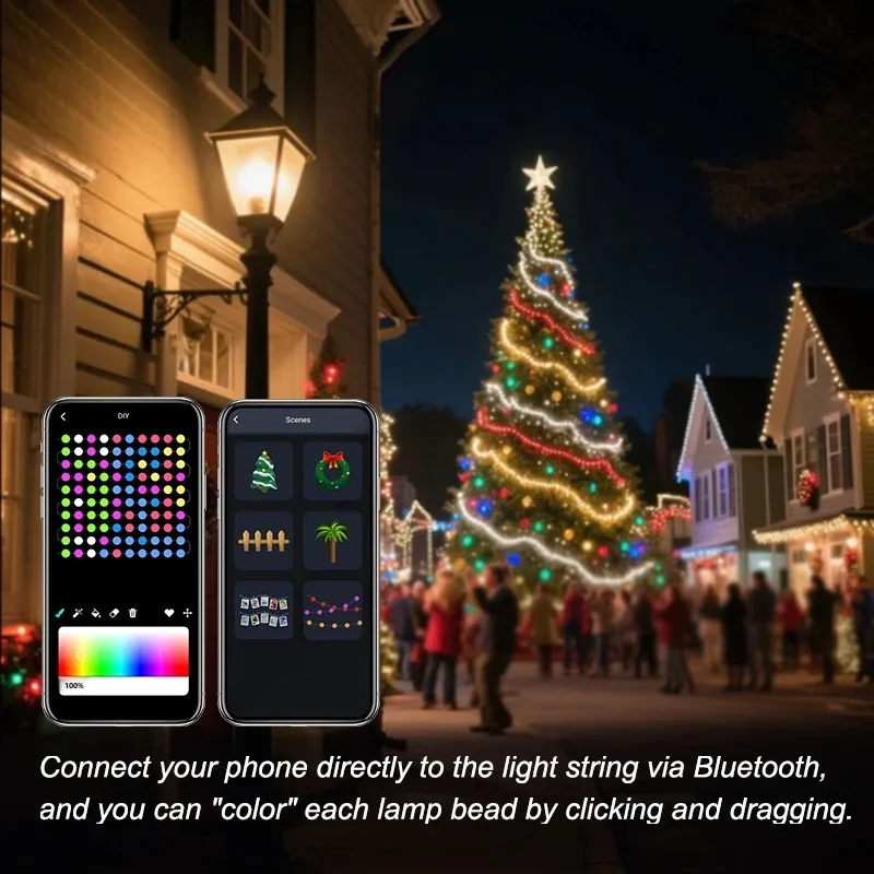 5m/10m USB LED Light String APP Koper Zilver Draad Garland Lights Waterdichte Kerstverlichting Kerst Bruiloft Decoratie