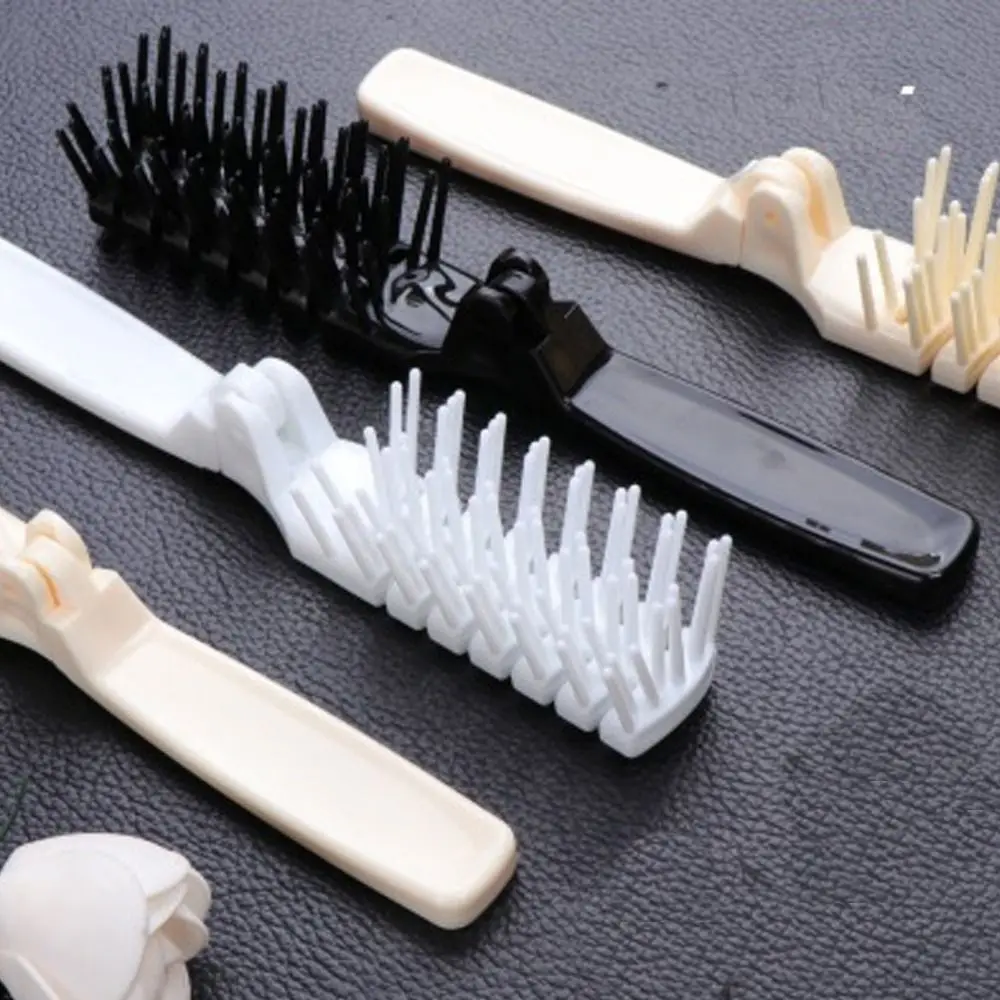 Useful Foldable Folding Comb Plastic Hair Salon Hair Cutting Portable Comfortable Massage Hairbrush