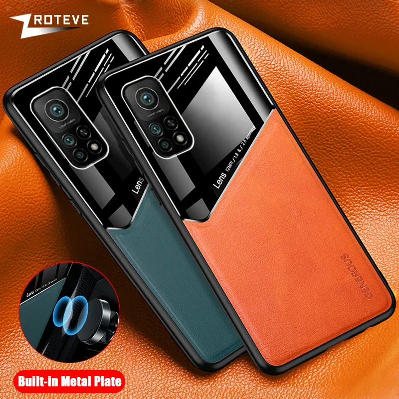 Mi10T Case Zroteve PU Leather Car Magnetic Hard PC Cover For Xiaomi Mi 10 10T Pro Xiomi Mi10T Lite Mi10 Shockproof Phone Cases