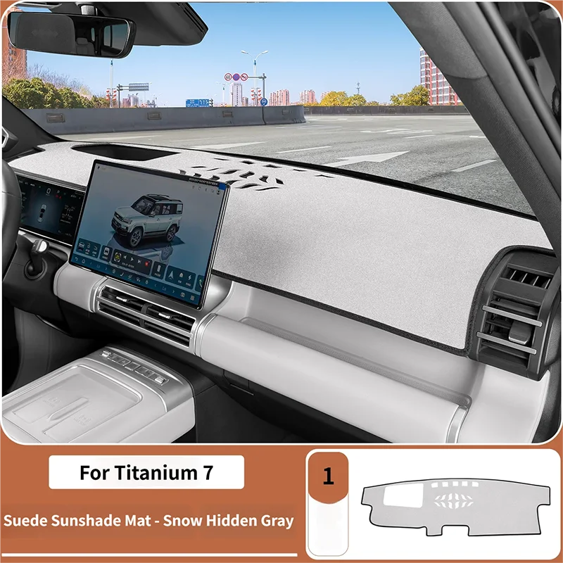 For BYD Leopard 7 Titanium 7 2025 2026 Accessories Car Instrument Leather Dashboard Anti Light Shield Mat Sunshade Mat Decor
