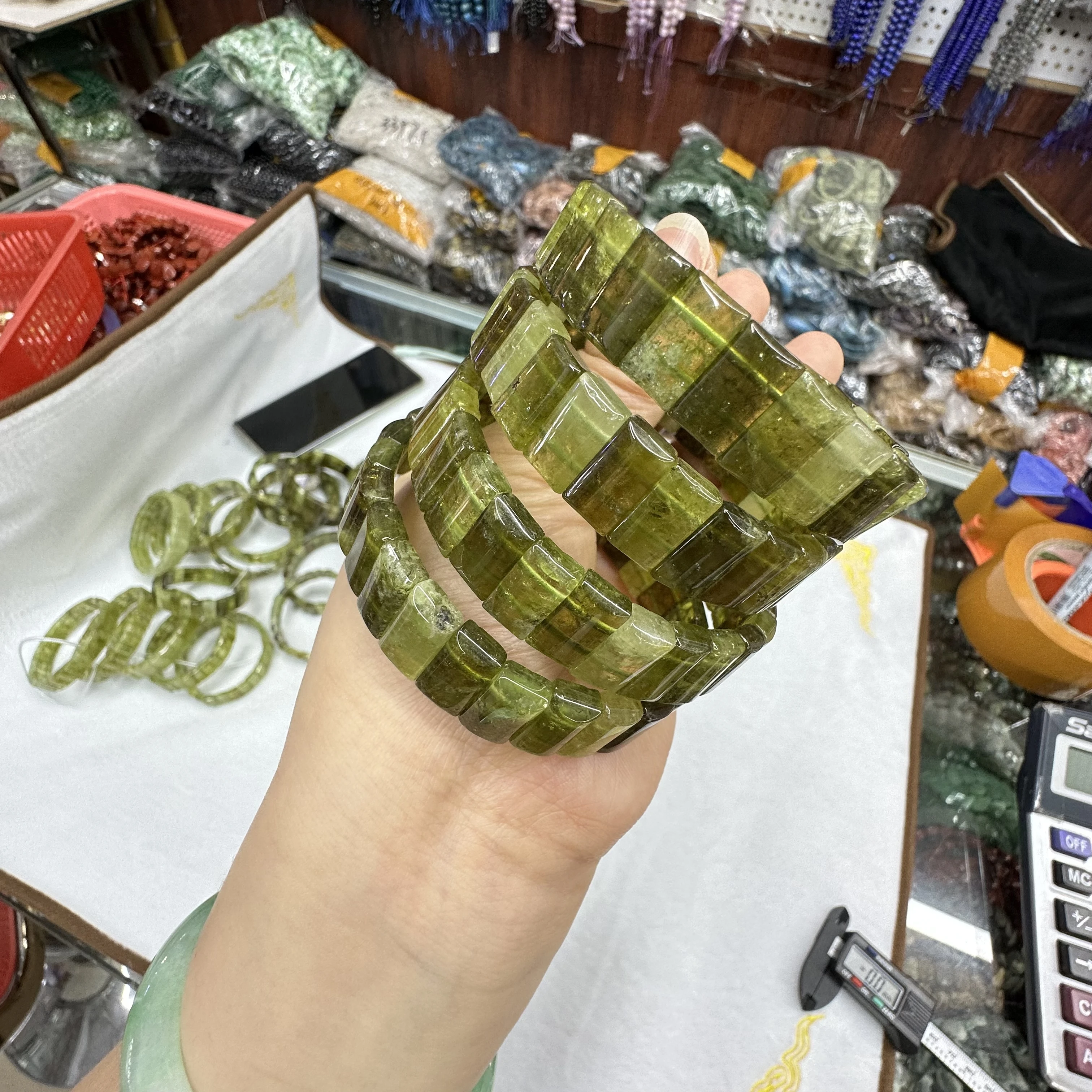 

AAA Quality Green Garnet Bracelet Natural Gemstone Jewelry Bangle for Woman for Man for Gift Wholesale !