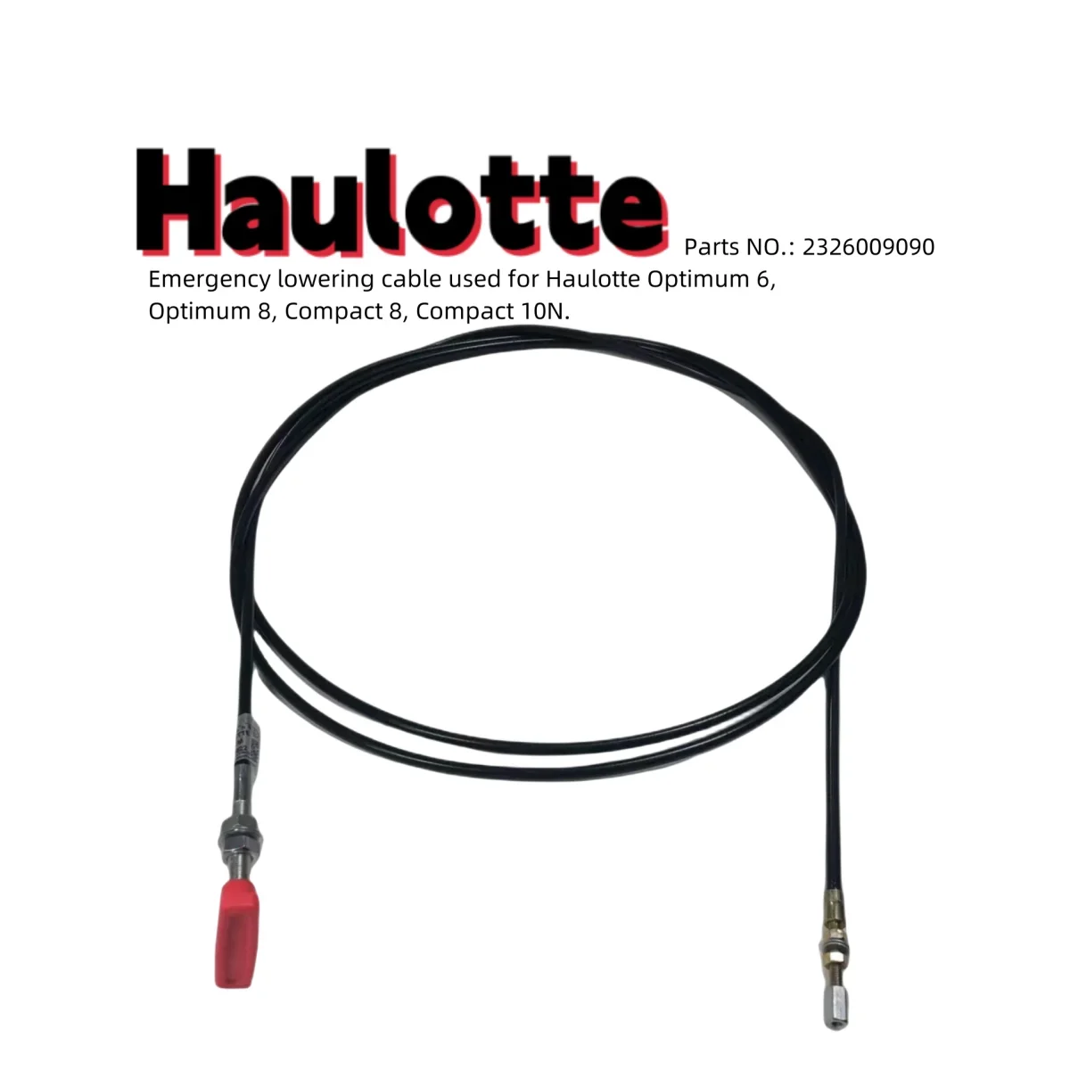 

Haulotte 232600909090 Трос аварийного опускания для Haulotte Optimum 6, Optimum 8, Compact 8, Compact 10N.