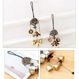 Metallholz Geldbaumwindspiel, viel Glück Bell, Gartenhaus, Äußere, Innenraum, Wandsuspensionsgebrauch, elegante Schalldekorationen 6 Hauptverkäufe Dinheirinho - №2