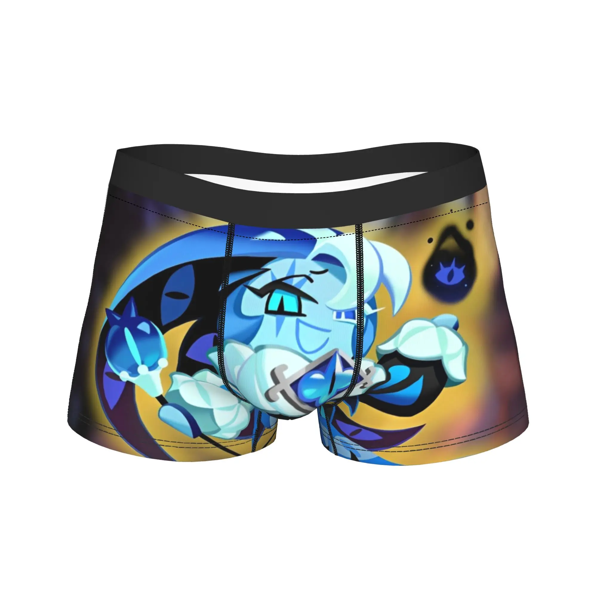 Men's Shadow Milk Cookie Run Kingdom Underwear Cartoon Anime Funny Boxer Briefs Shorts Panties Homme Soft Underpants Plus Size