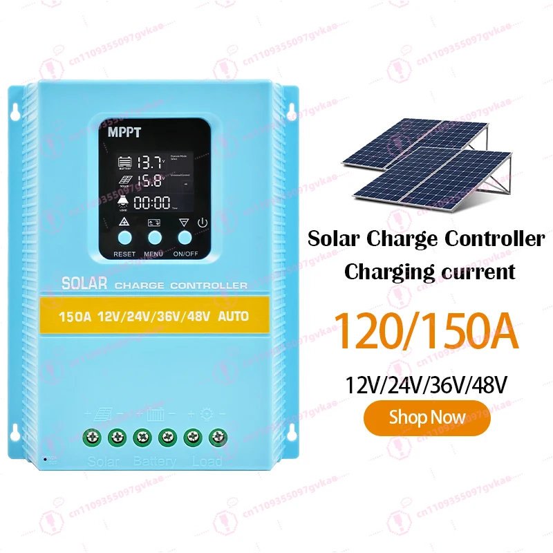 

MPPT Solar Charge Controller 120A/150A 12-48V Auto Recognition Battery Protection Solar Panel Regulator