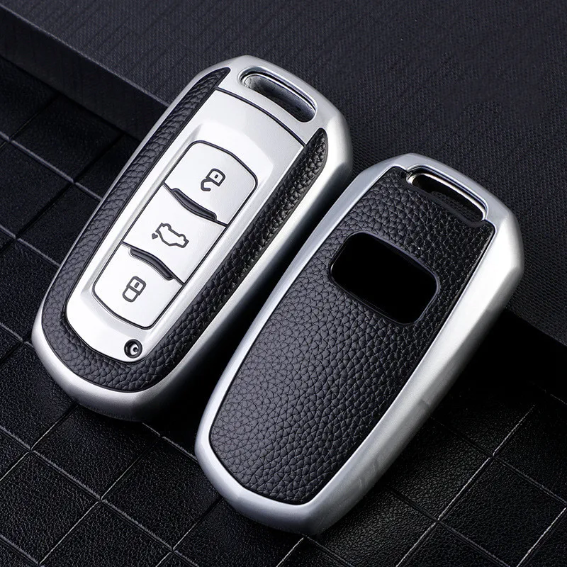 

Leather TPU Car Smart Key Cover Case Shell Fob for Geely Atlas Boyue NL3 EX7 SUV GT GC9 Emgrand X7 Borui Auto Holder Accessories