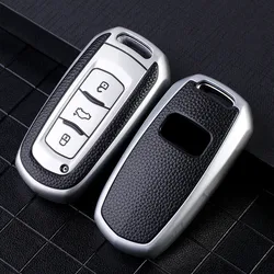 Leather TPU Car Smart Key Cover Case Shell Fob for Geely Atlas Boyue NL3 EX7 SUV GT GC9 Emgrand X7 Borui Auto Holder Accessories