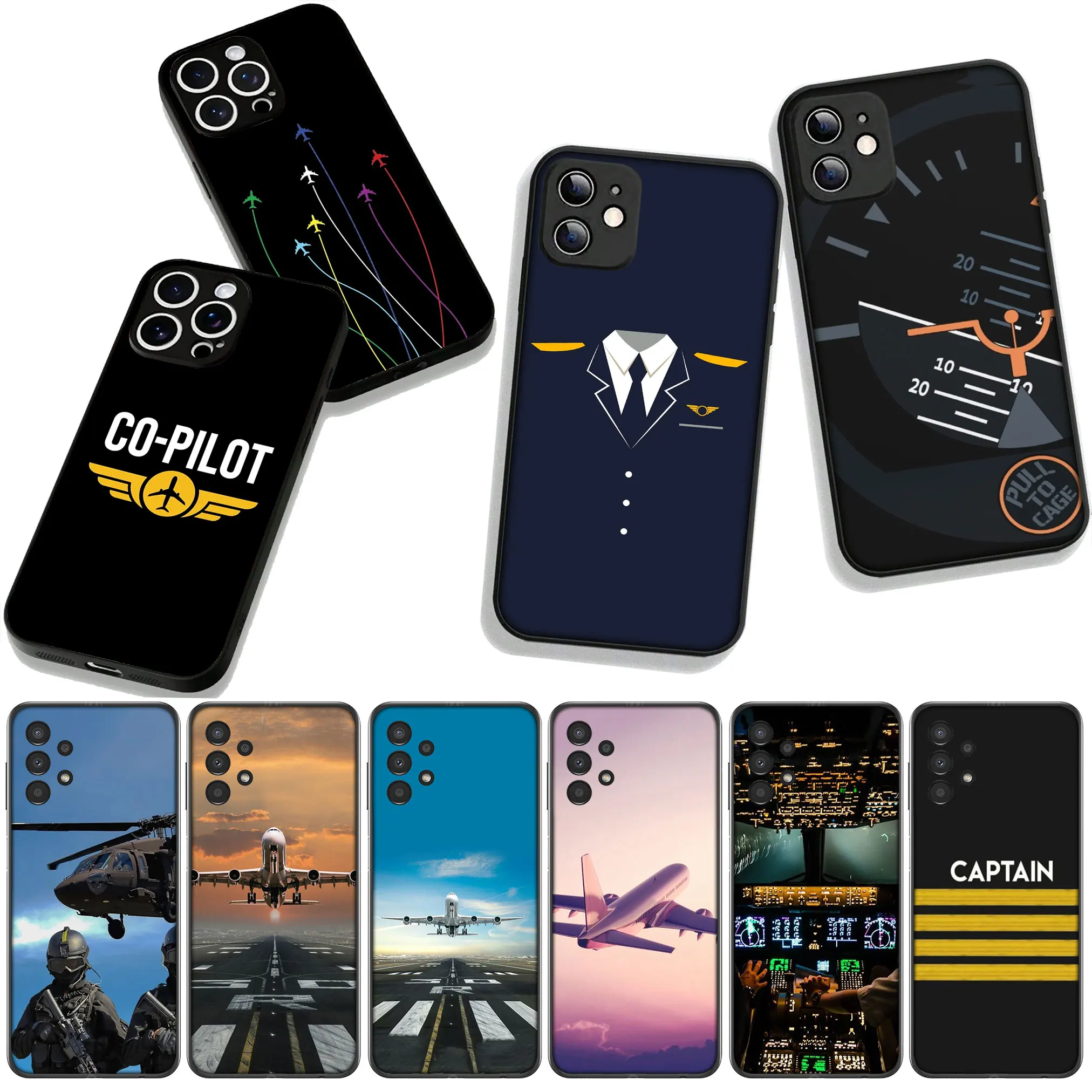 Чехол для телефона Samsung Galaxy S25 S24 S22 S23 FE Ultra Plus A56 A05 A06 A15 A16 A55 S7 Edge с изображением авиационных эполетов пилота