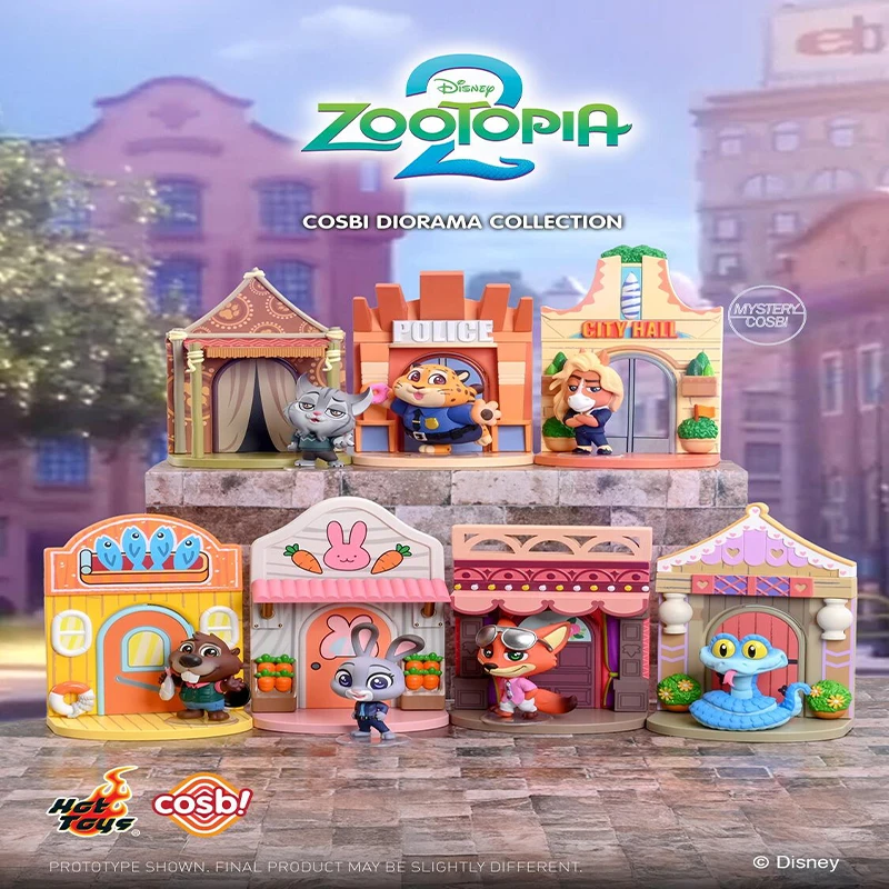 

Zootopia 2, слепая коробка сцены, Джуди и Ник-сюрприз, аниме, мультяшный декор для рабочего стола, модный загадочный коллекционный подарок на день рождения