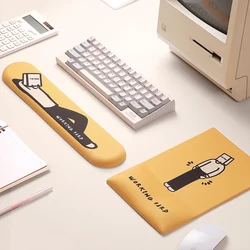 Silicone Wrist Mouse Pad Memory Foam Keyboard Hand Rest Office Wrist Rest Palm Rest Mouse Pad Soft Lay Flat