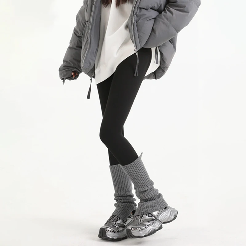 2025 Leggings negros de Cachemira gruesos para mujer, mallas de invierno ceñidas con cintura elástica para mujer, pantalones informales de tiburón que combinan con todo