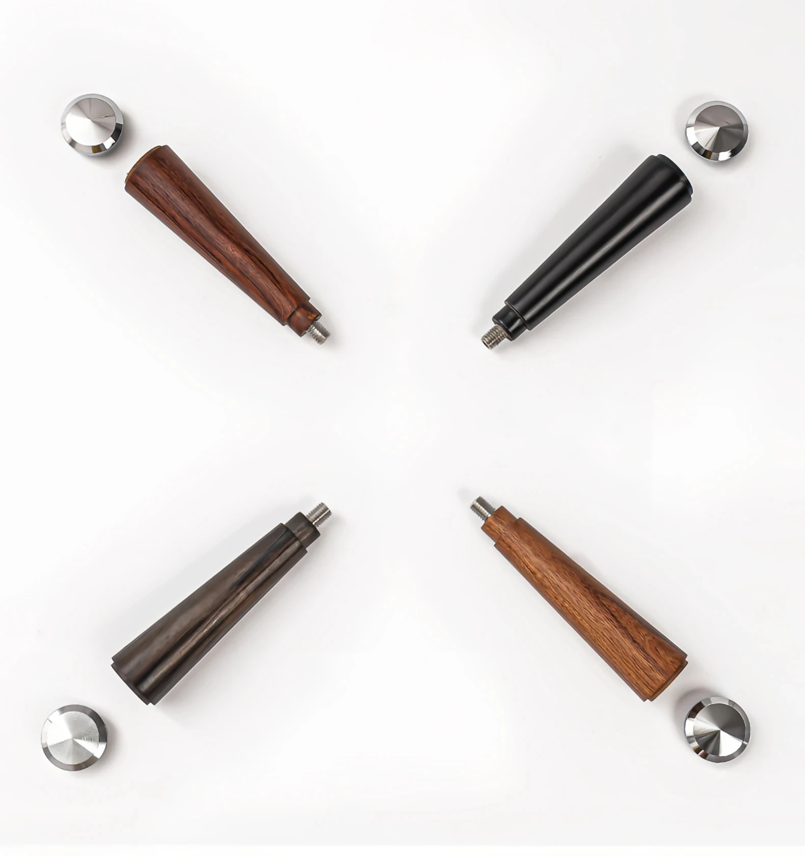 M10 Thread Red Black Acid Branch Coffee Handle Solid Wood Commercial/Household Wooden Handle Coffee Machine Modification Handle