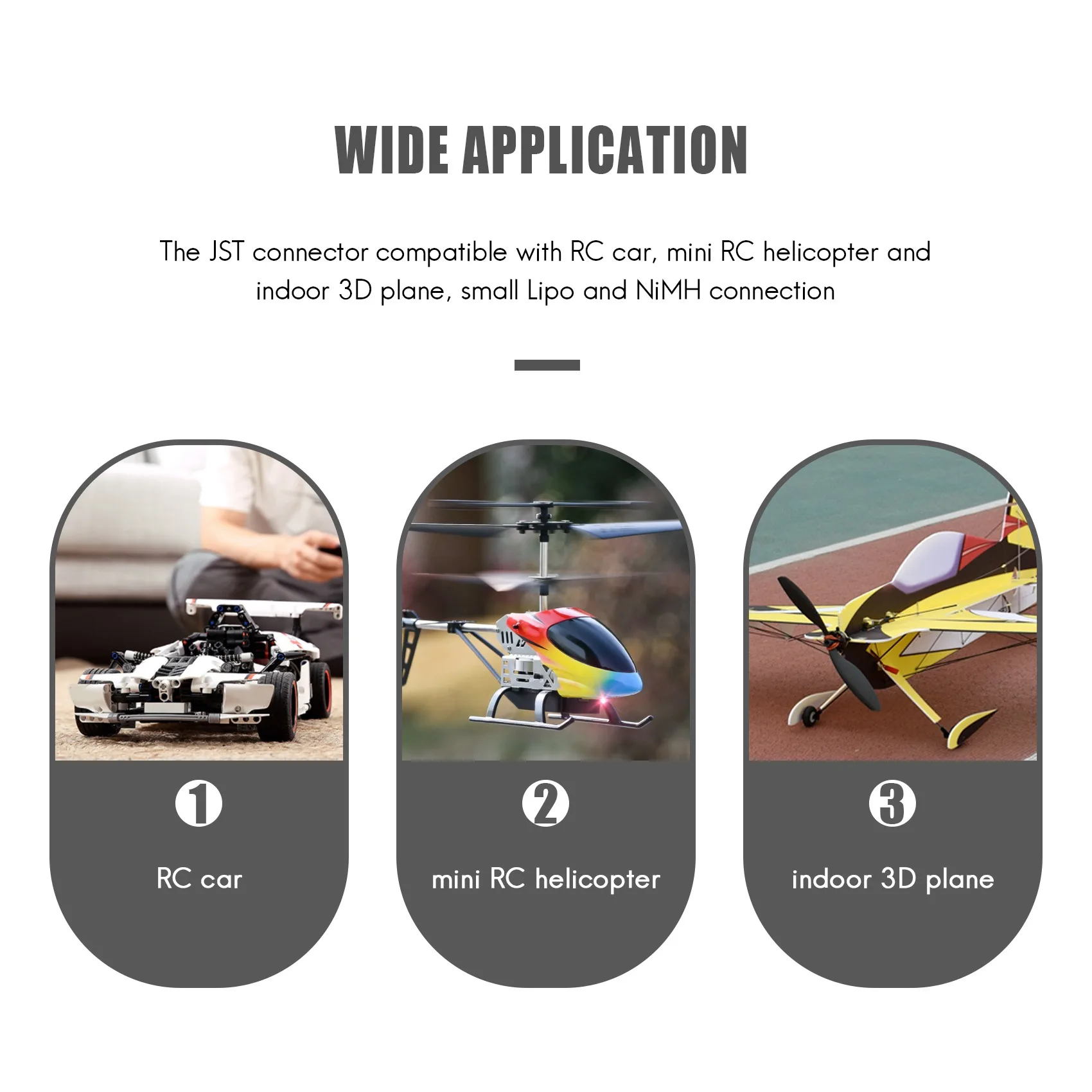 【CYBER MONDAY】11PCS JST Plug Splitter JST Male Female Y Cable JST to JR Adapter for -4 RC Car Cooling Fan ESC Battery Motor