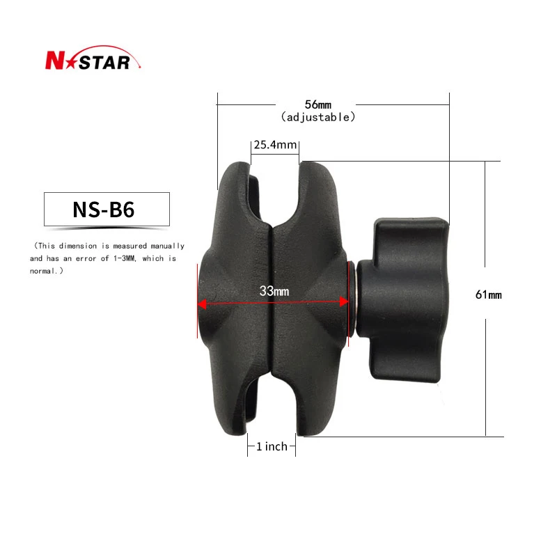 1 Zoll 25mm Kugelkopfadapter Motorrad-Lenkerhalterung Telefonhalterung Aluminium-Kugelkopfhalterung für Ram – Detail 24