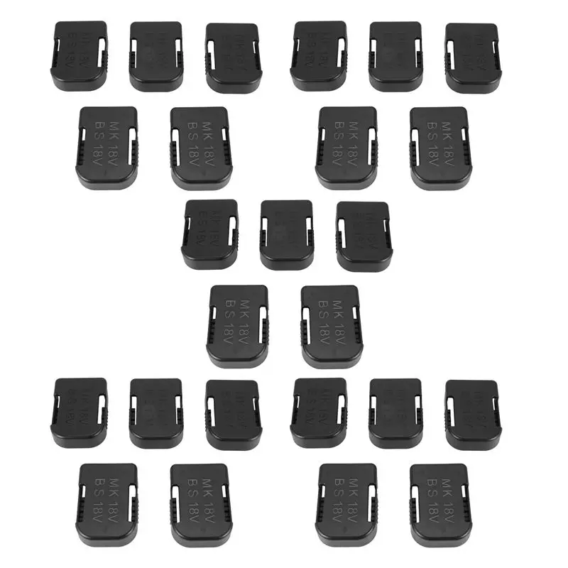 

A01F-25Pcs Battery Storage Rack Battery Holder Case For 18V Fixing Devices(Black)