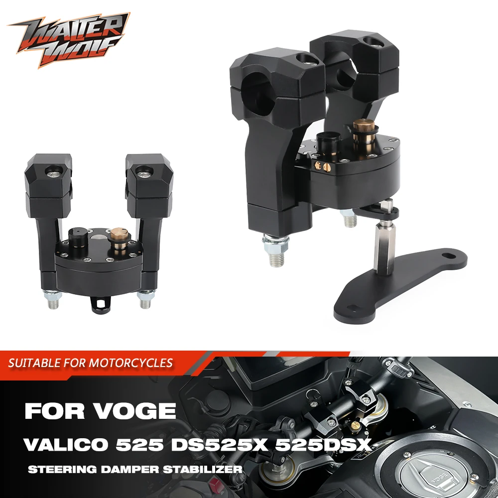 DS525X Steering Damper Stabilizer For Voge DSX525 525DSX 525 DSX Valico 525 2023 2024 Reverse Safety Handlebar Riser Bracket