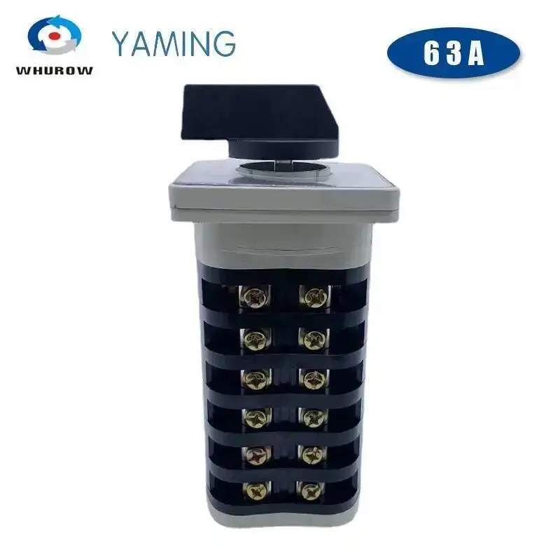KDHC-63/6*10 Rotary Cam Switch 10 Position 6 Pole Levels Changeover Selector 63A Bx6 Welding Machine Manufacturer
