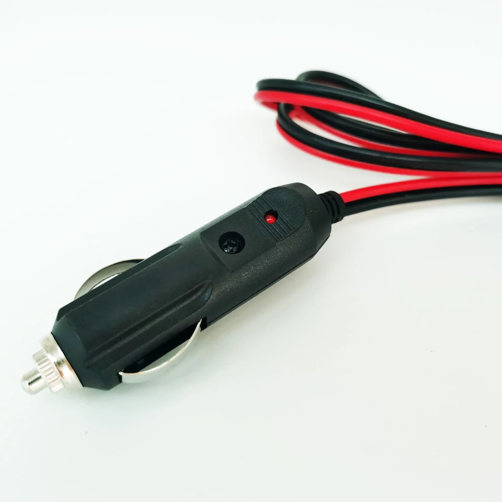 CB Power Cord Cable 2-Wire 15A 3-Pin Plug Fused Replacement with 12V Cigarette Lighter for Ham Radio