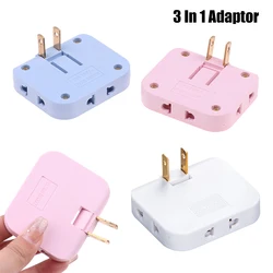 US Plug 180 Degree Rotatable Socket Converter 3 in 1 US Extension Plug Multi-Plug Mini Slim Wireless Outlet Adapter Sockets