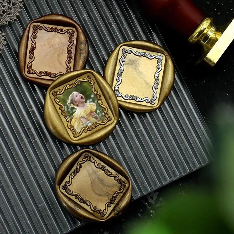 طوابع ختم من الشمع ختم إطار صور الرجعية ختم سكرابوكينغ Stamps الحرفية Diy بها بنفسك دعوة الزفاف الزخرفية يمكن عرض الصور