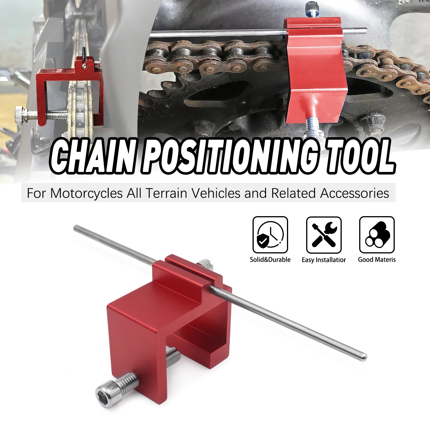 

For Honda Yamaha Kawasaki Suzuki Etc Universal Motorcycle Chain Alignment Tool Aluminium Alloy Sprocket Chain Adjusting Tool