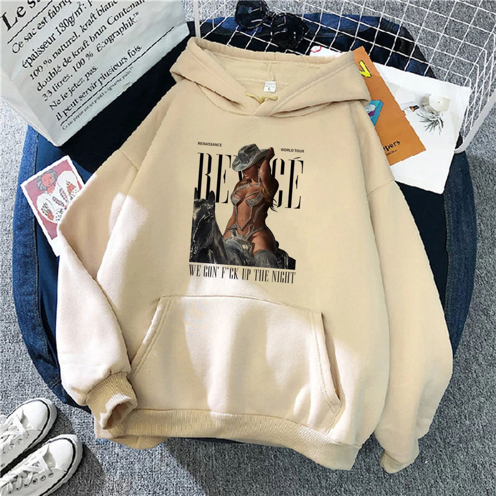 Beyonce hoodies women Kawaii Winter  Fleece anime Pullover female anime pulls