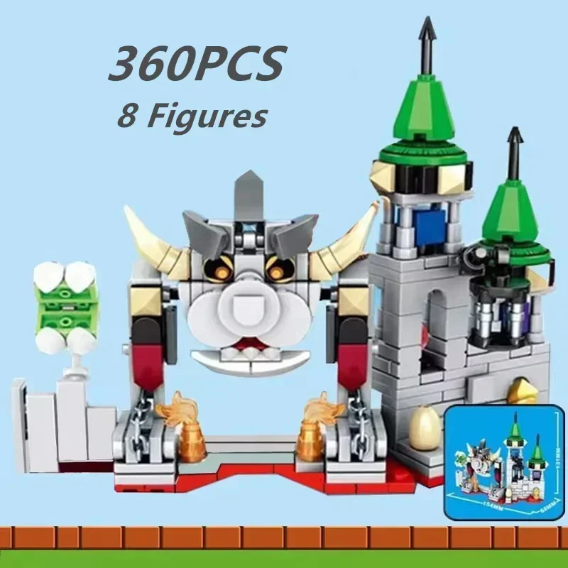 Spiel Boss Battle Monster Castle 64Super Mushroom Brother Battle Modell Baustein Ziegel Geschenkset Kinder