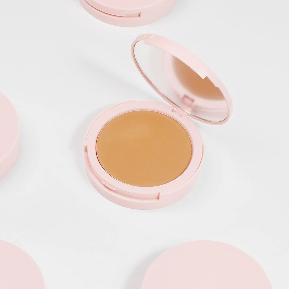 15 لونًا من بودرة خافي العيوب المضغوطة بعلامة خاصة طويلة الأمد مقاومة للماء بشعار مخصص طبيعي غير لامع للمكياج بالجملة حزمة وردية