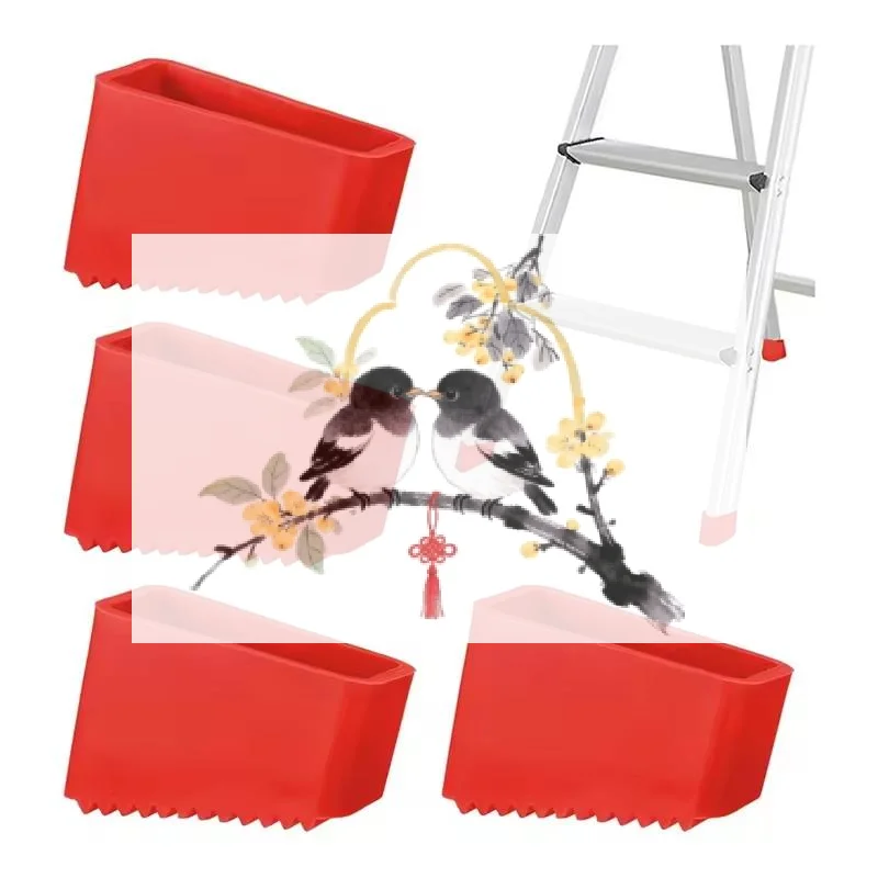 2/4pcs Step Ladder Feet Covers Versatile Ladder Leg Covers Non-Skid Ladder Pads Rubber Foot Pad Insulating Foot Sleeve