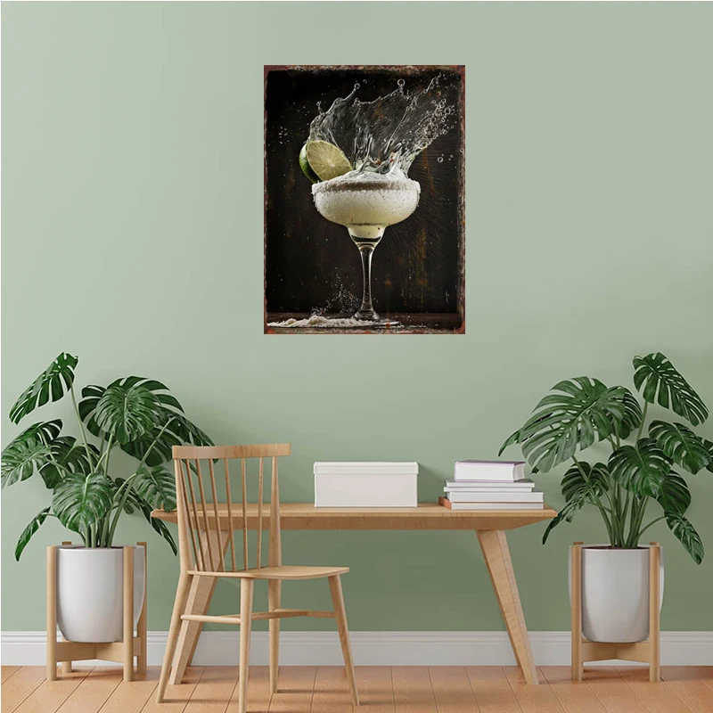 Cocktail Explosion Modern Cosmopolitan Drink Poster Metal Tin Sign Pub Bar Man Cave Decoration Plaque Home Kitchen Wall Decor